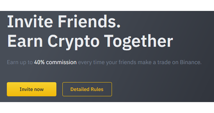 40% commission on Binance Referral